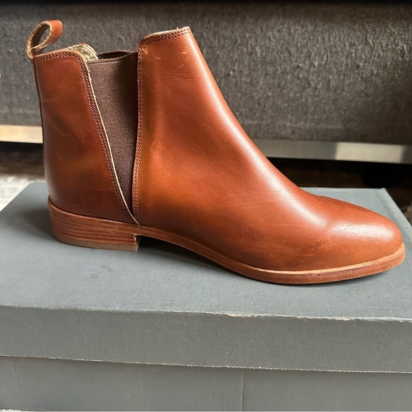 NISOLO Chelsea Boot Classic Brandy Leather Ankle‎ Boots Size 7 - Picture 4 of 5